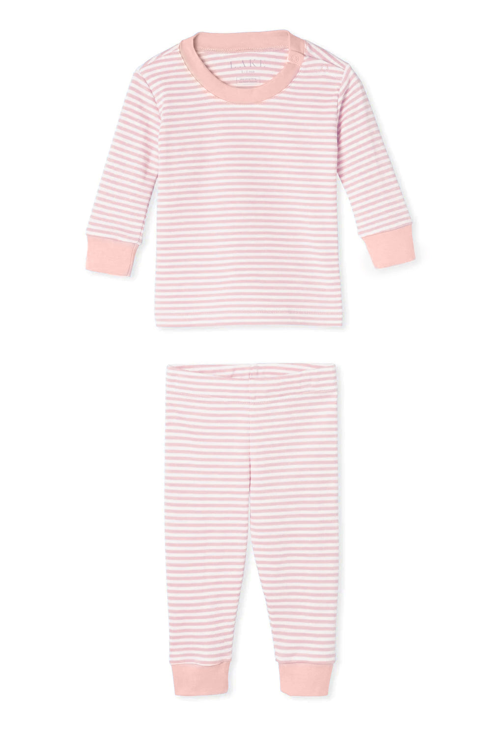 English Rose Striped Baby Long-Sleeve Set
