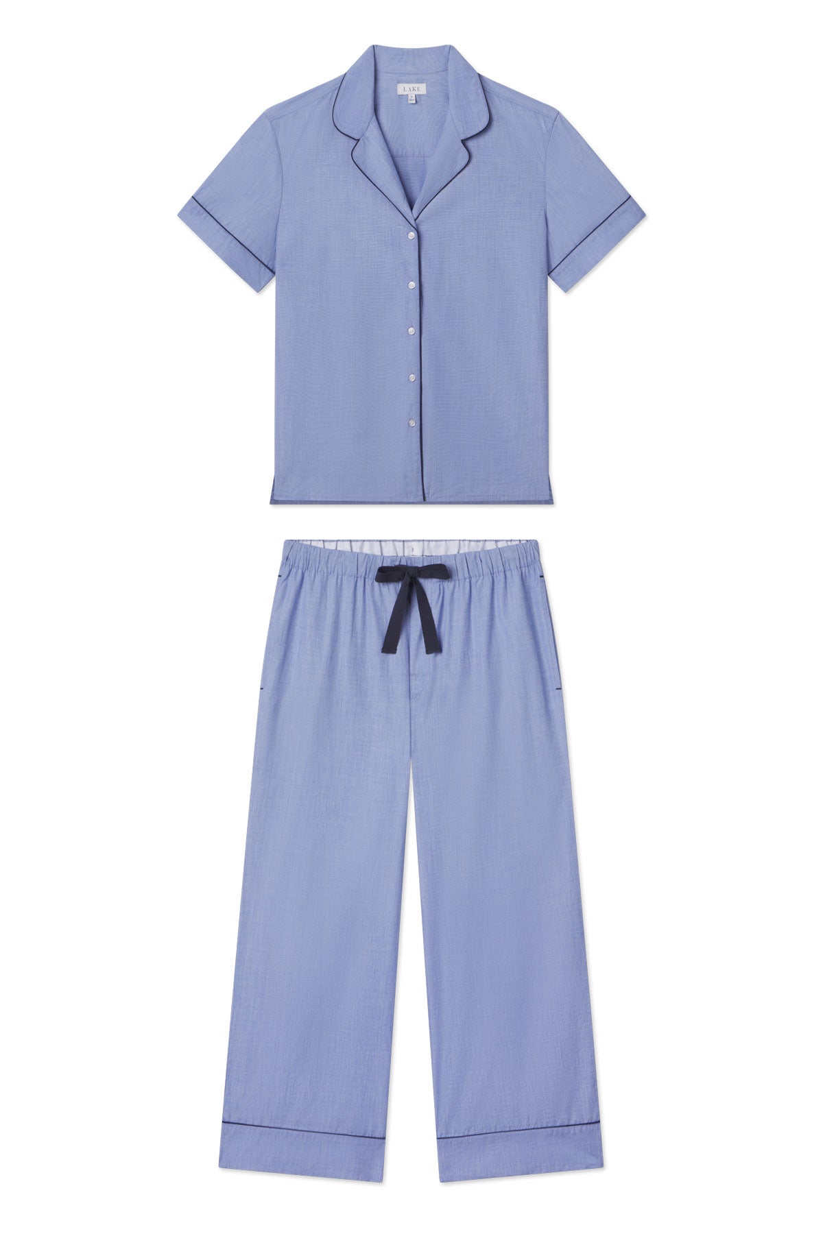 Chloe Oxford Blue Poplin Pajama Set