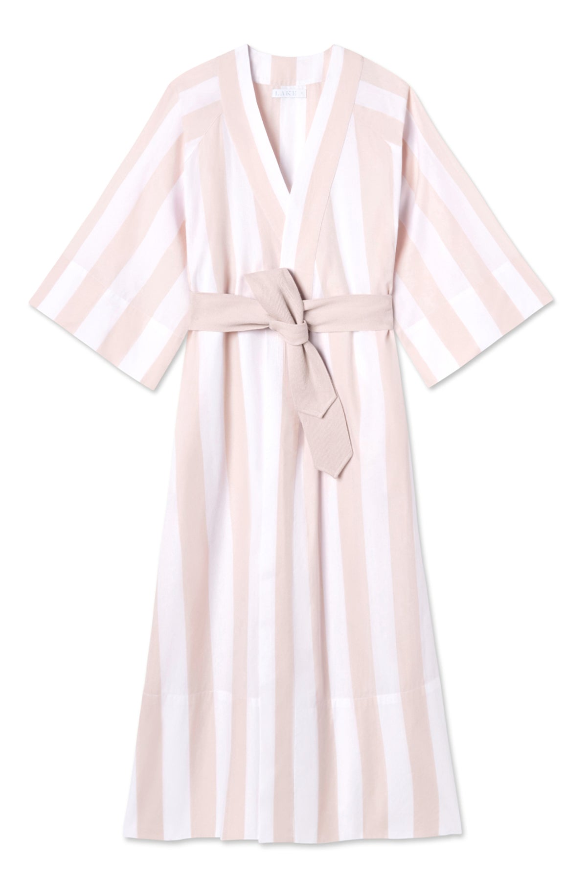 Blush Striped Kimono Robe