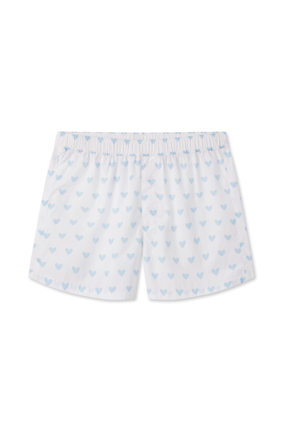 French Blue Heart Poplin Boxer Briefs for Men