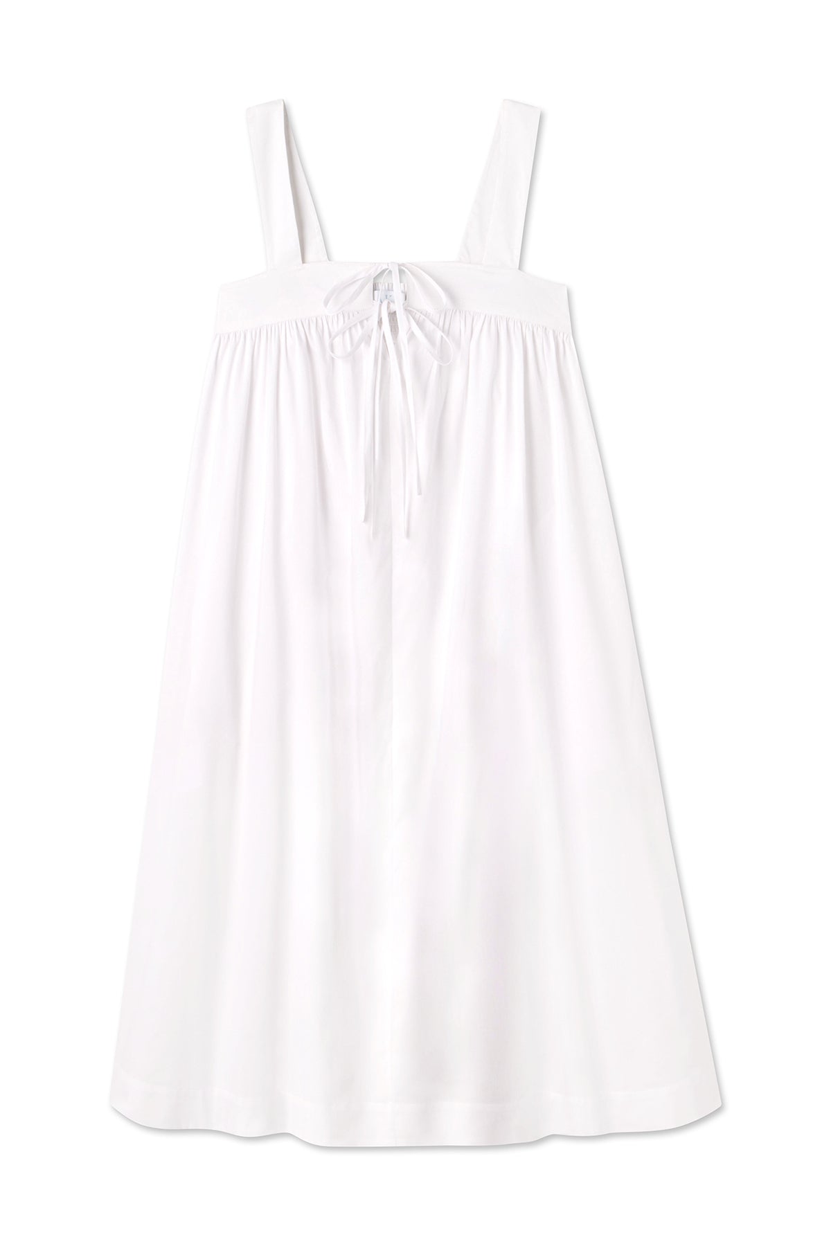 White Poplin Caroline Nightgown – Soft & Breathable