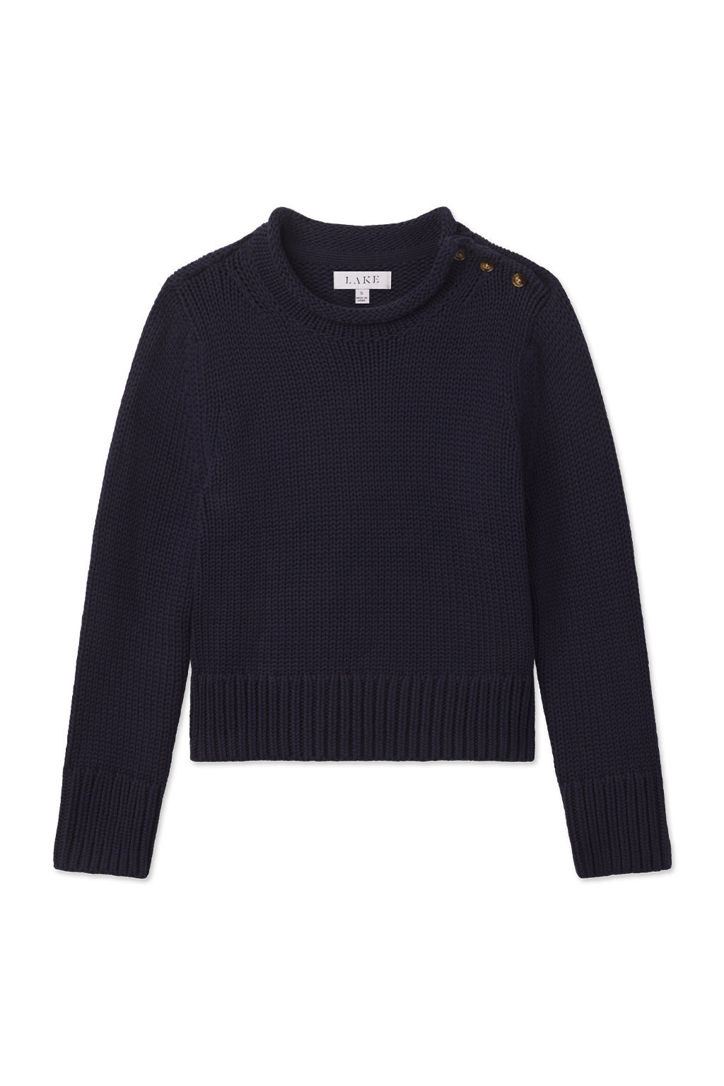 Jane Navy Cotton Sweater – Classic Comfort