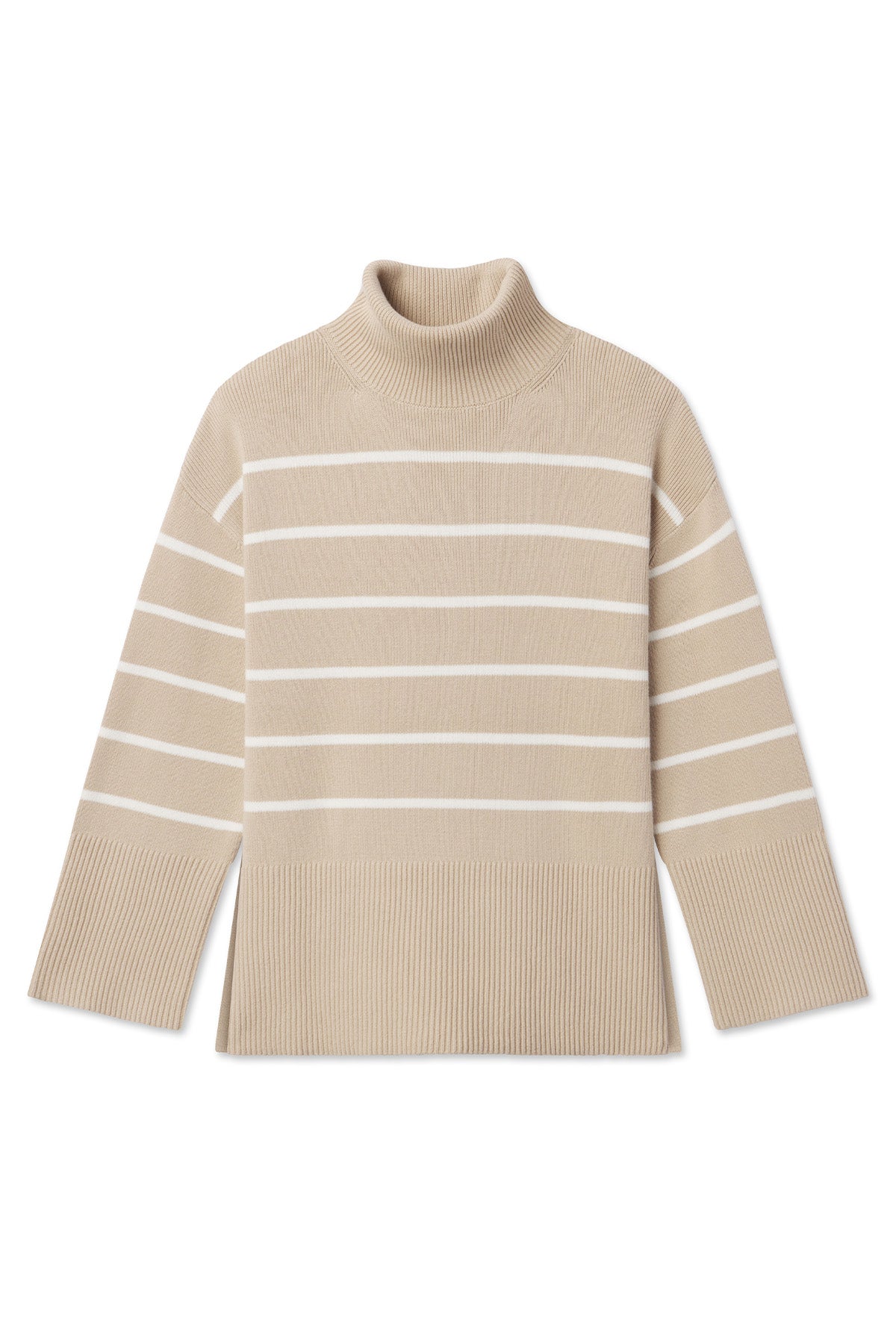 Driftwood Ivory Striped Cotton Sweater by Madeline