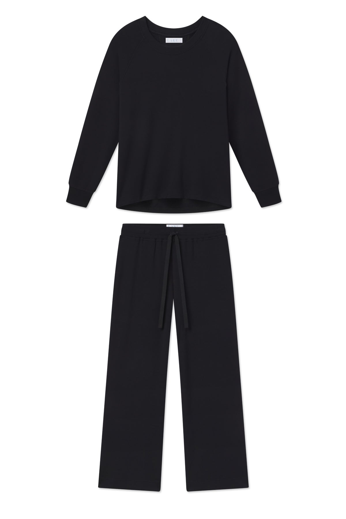 Black Relaxed Lounge Pants Set