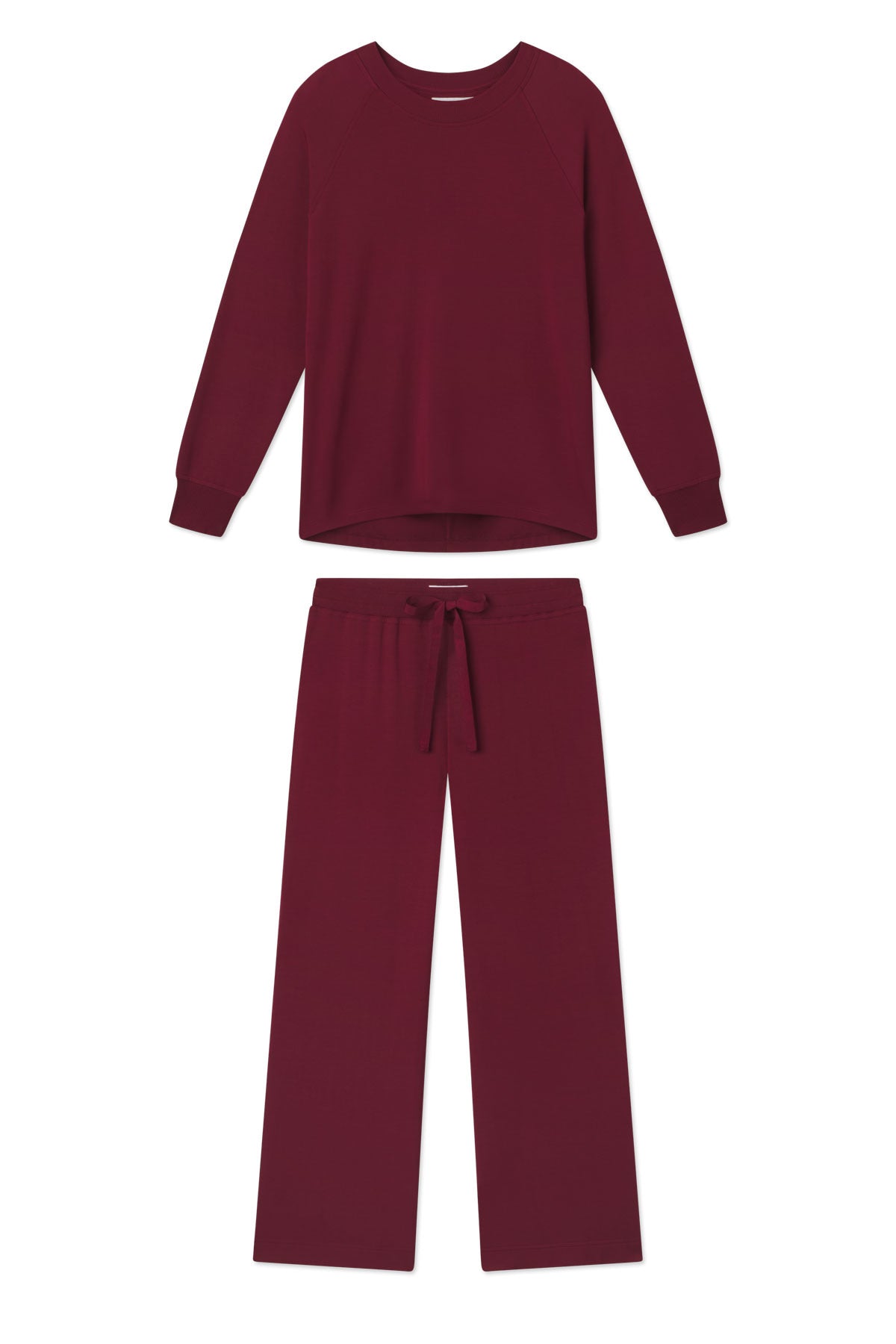 Burgundy Lounge Pants Set for Comfort