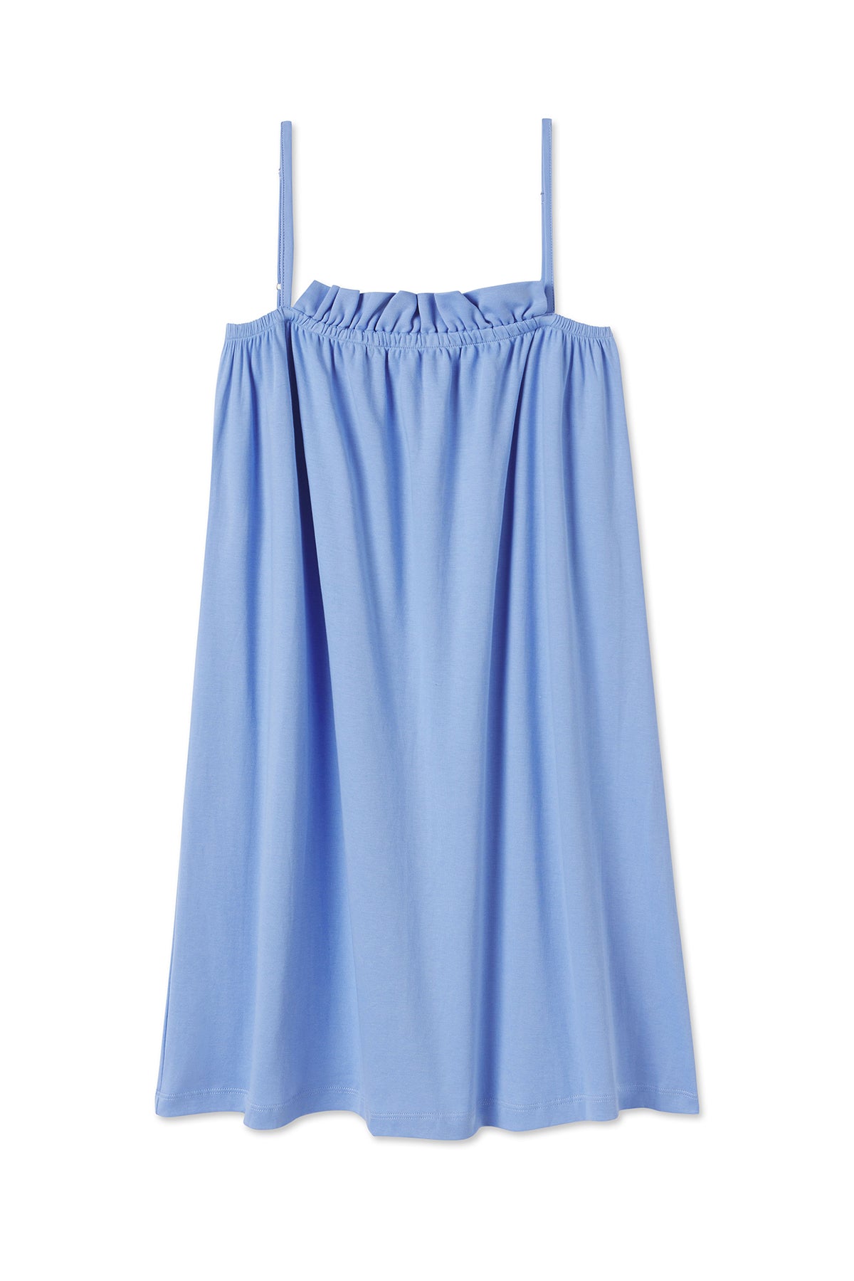 Hydrangea Pima Cotton Ruffle Nightgown