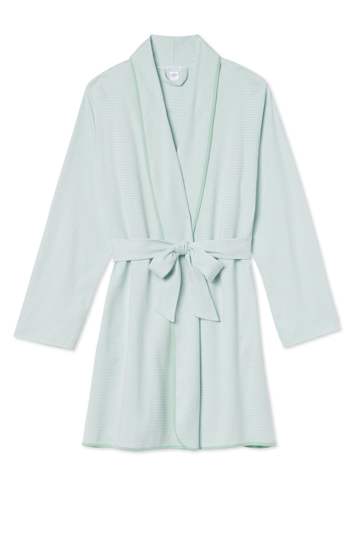 Parisian Green Pima Short Robe – Lightweight Lounge Wear