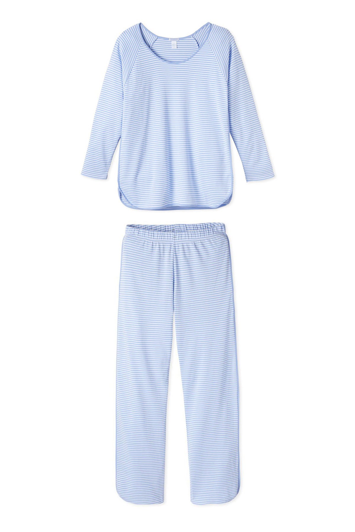 Pima Cotton Long-Long Set - Hydrangea Blue