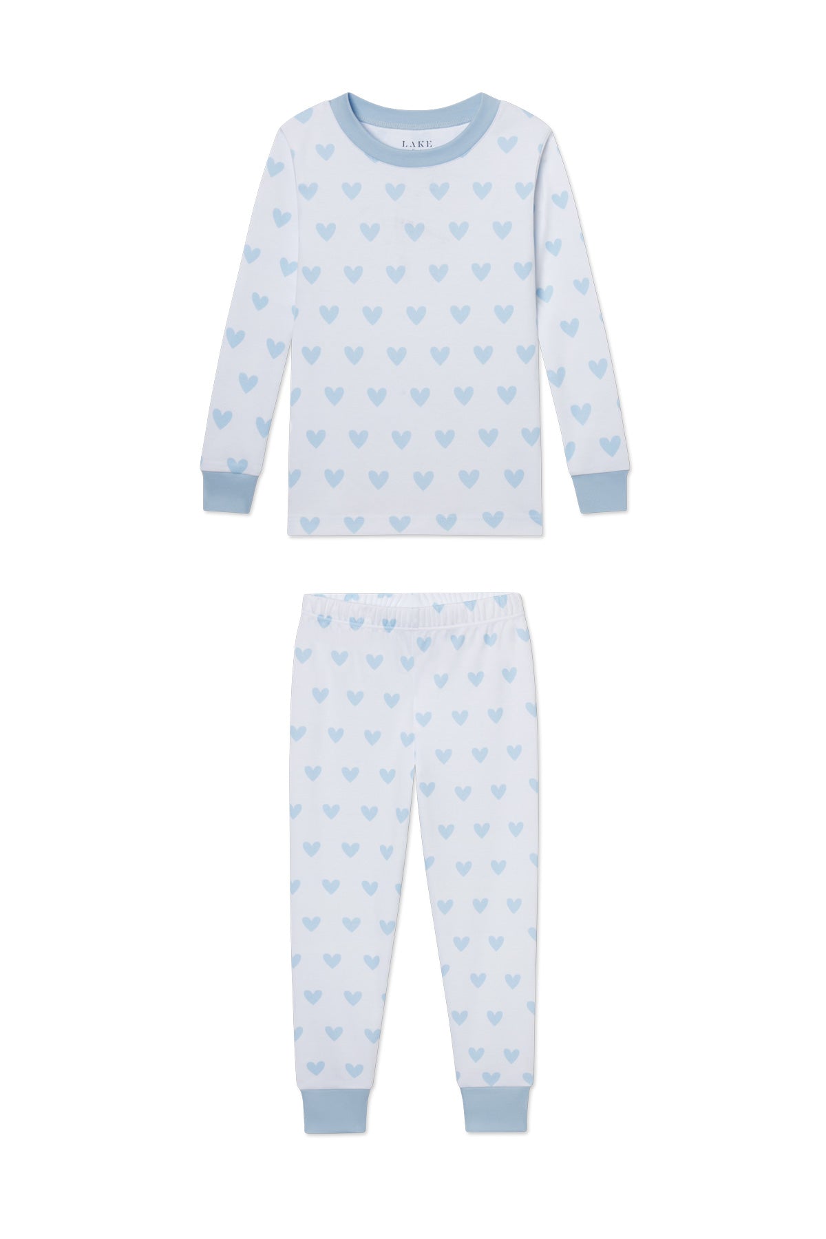 French Blue Heart Kids Long Sleeve Set