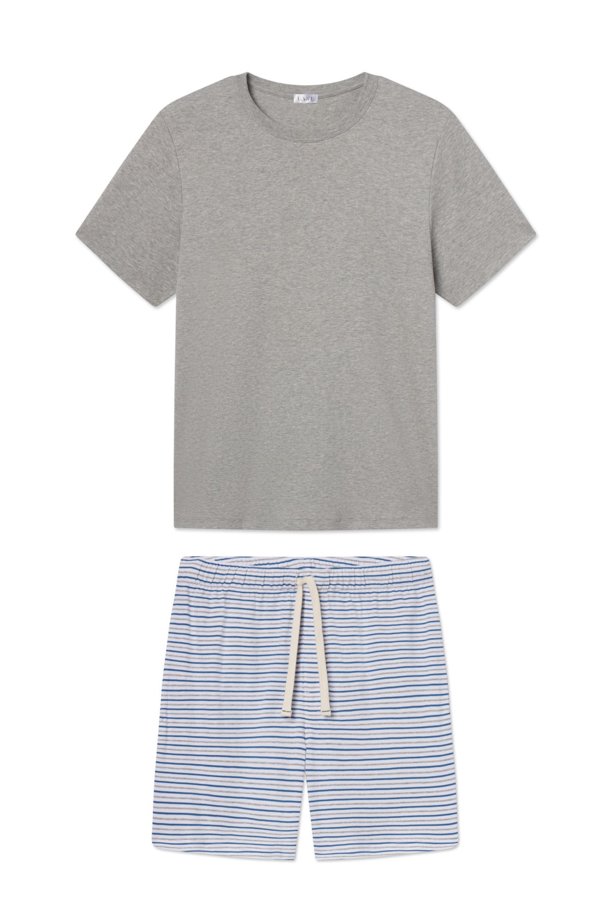 Men's Heather Gray Pima Sleep Shorts - Soft Lounge Set
