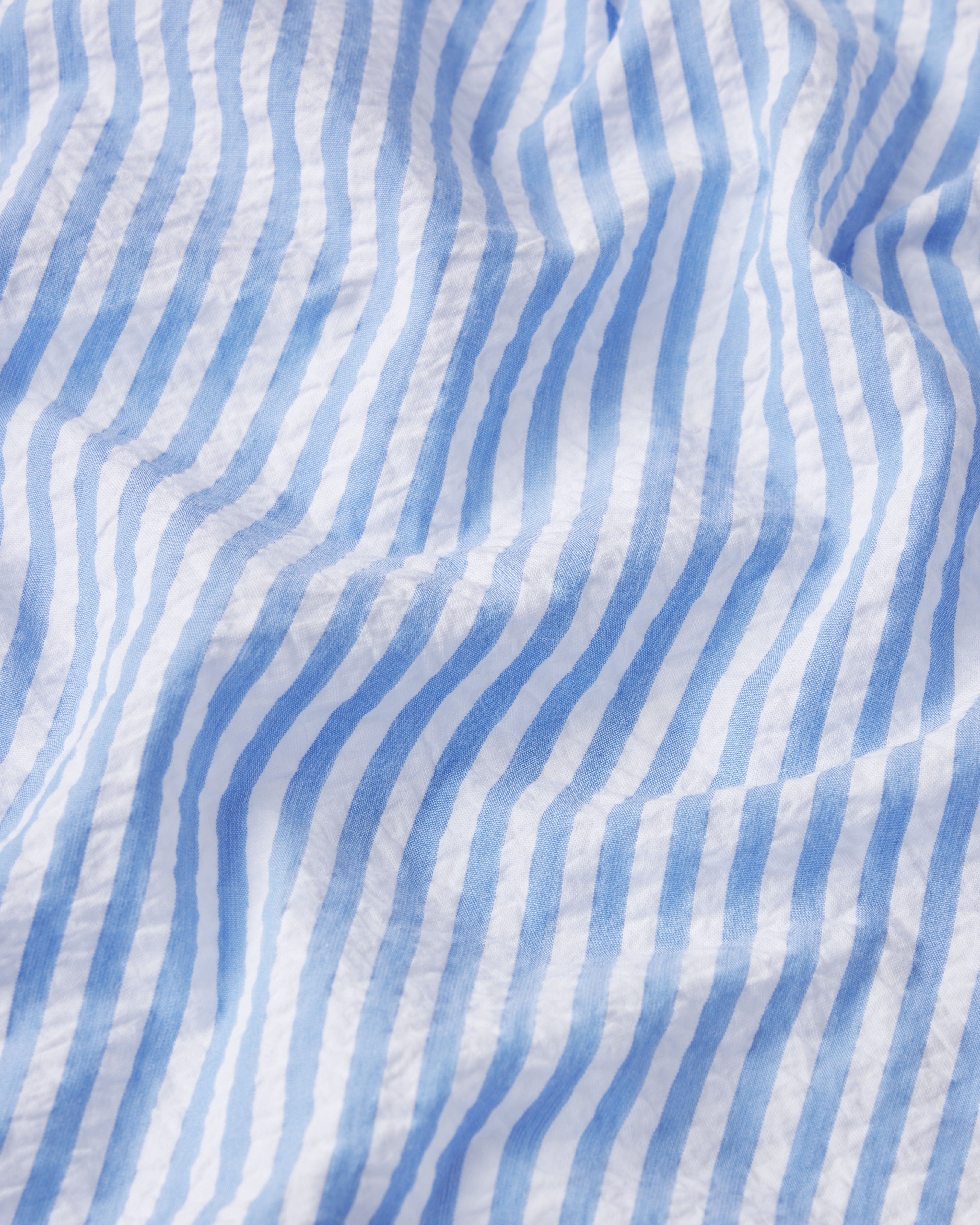 Blue Seersucker Alice Nightgown – Lightweight & Comfortable