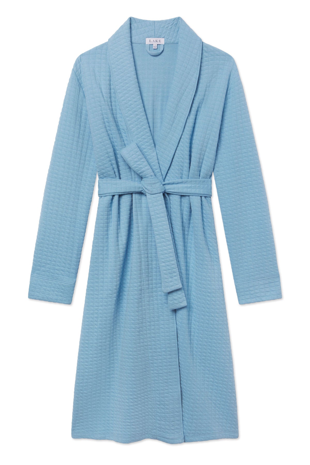 Serene Blue Jacquard Spa Robe for Relaxation