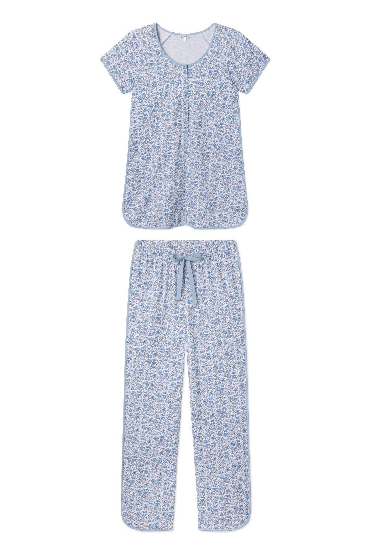 Delft Blue Floral Maternity Set - Short & Long