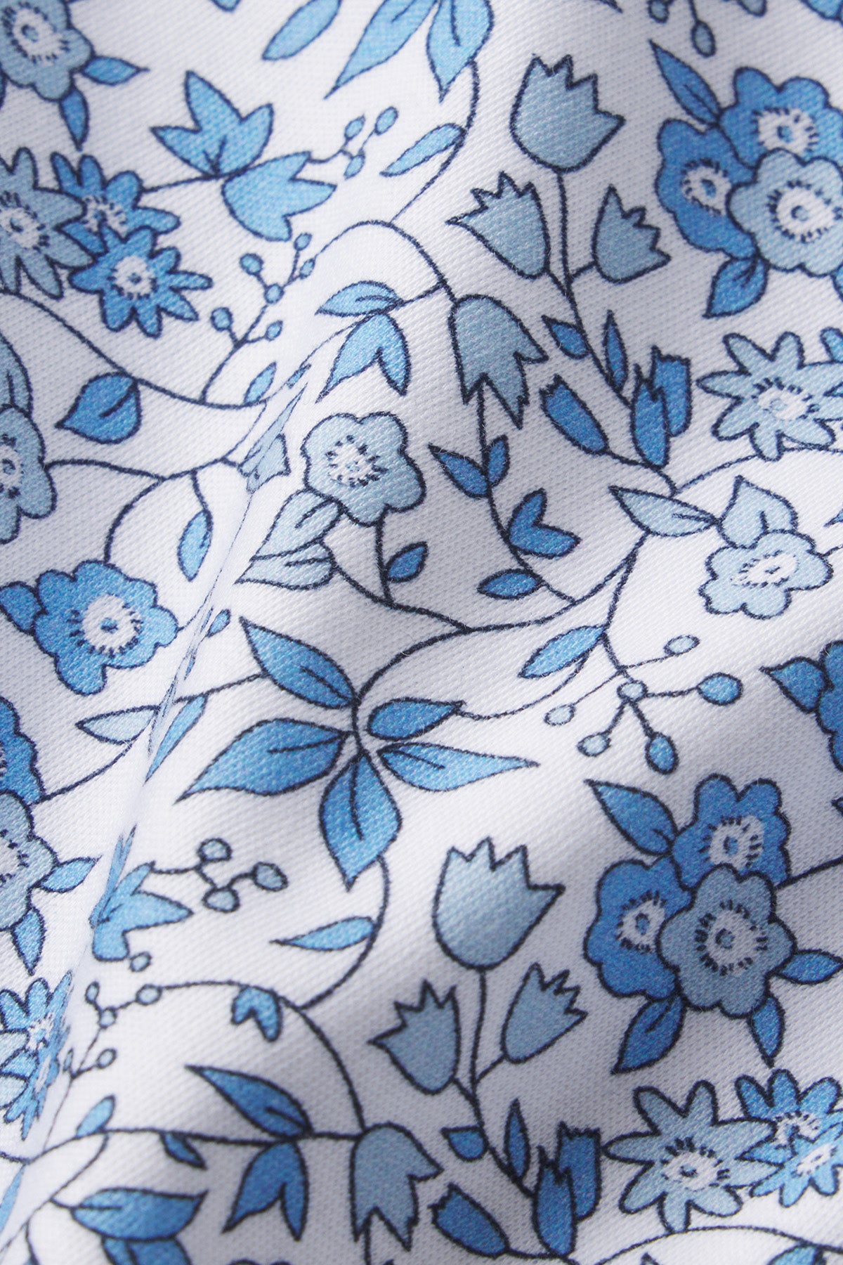 Delft Blue Floral Maternity Nightgown – Pima Cotton