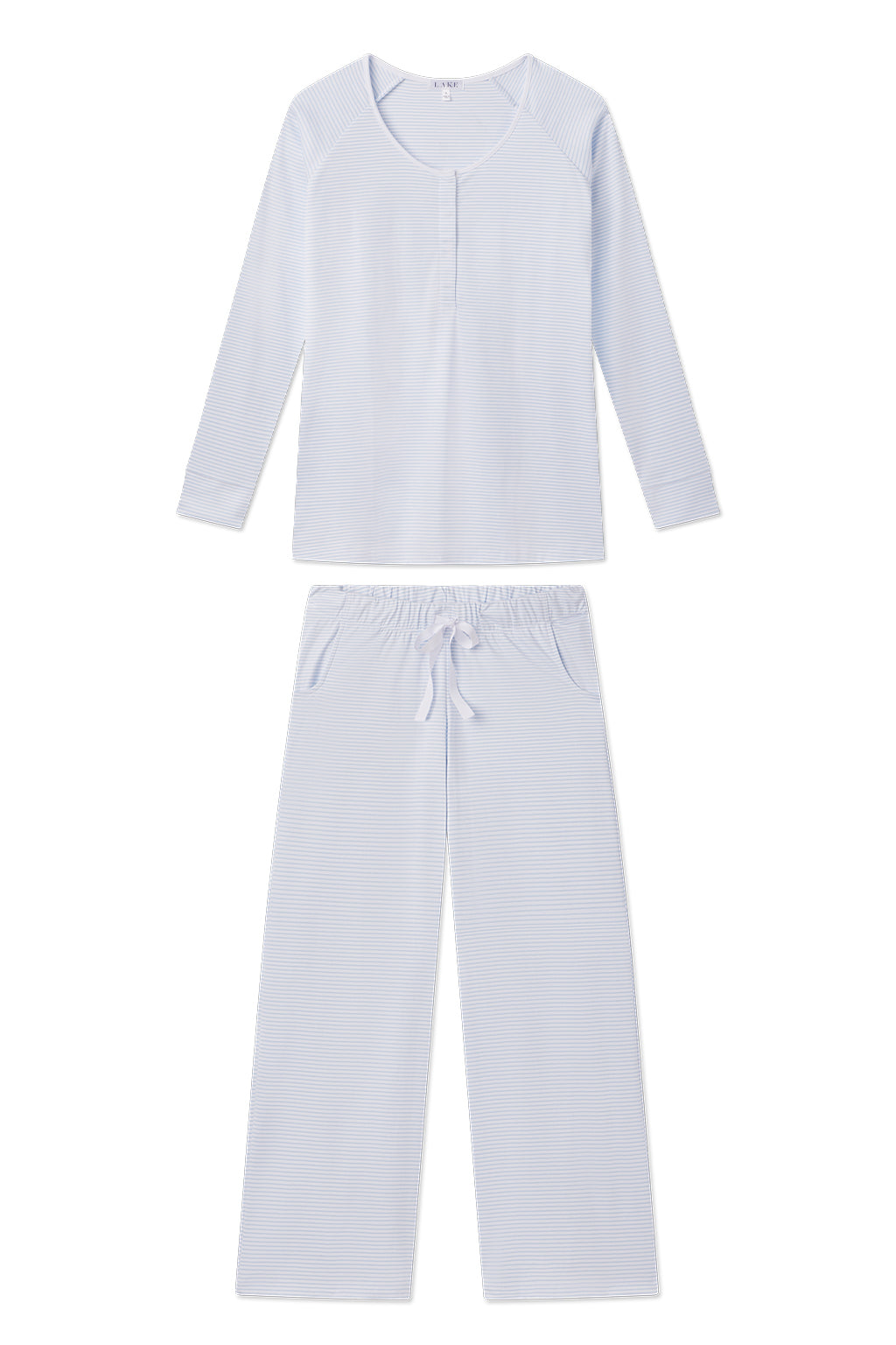 French Blue Pima Cotton Maternity Pajama Set