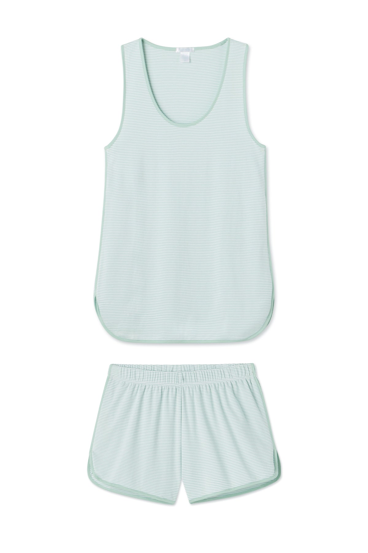 Parisian Green Pima Cotton Tank & Shorts Set