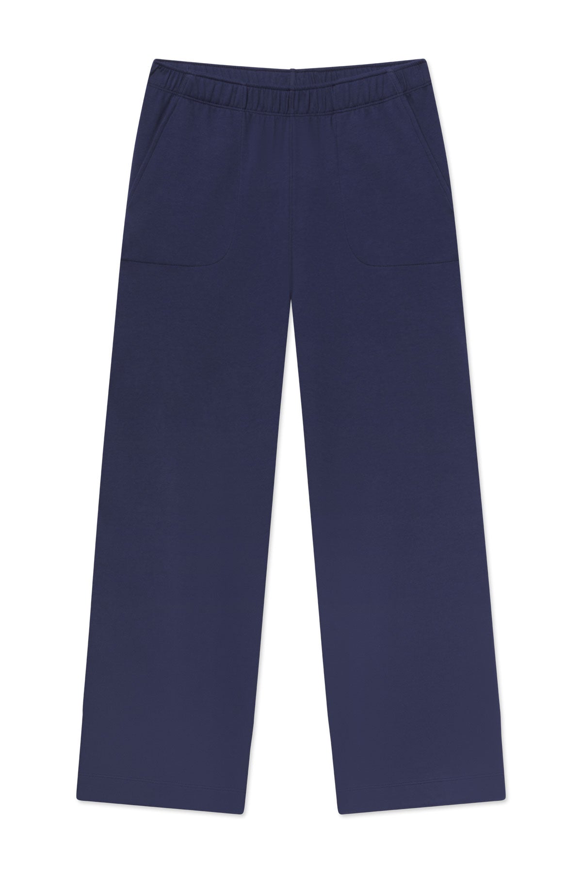 English Navy Wide Leg Lounge Pants for Comfort