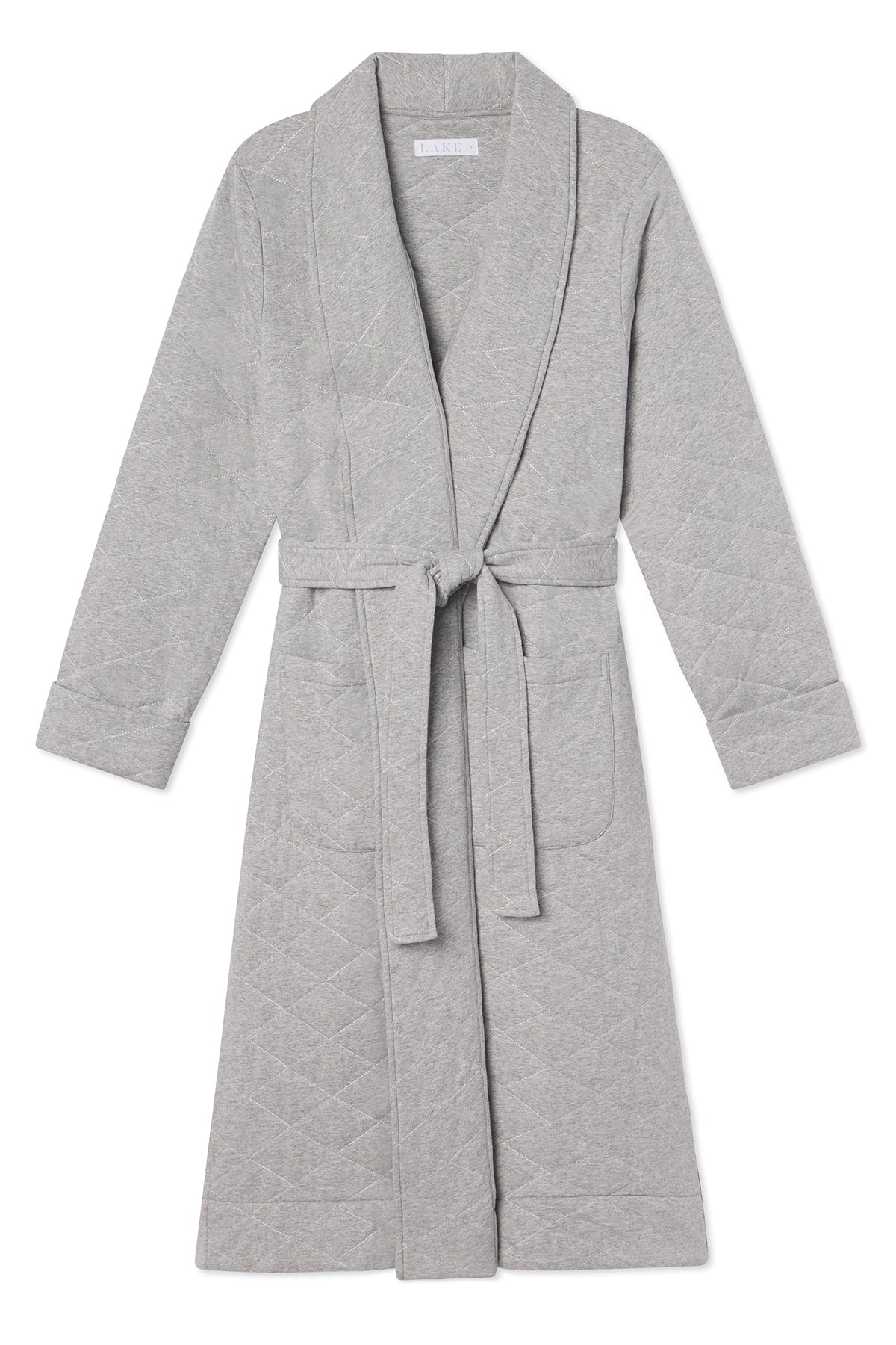 Heather Gray Quilted Robe - Cozy Loungewear