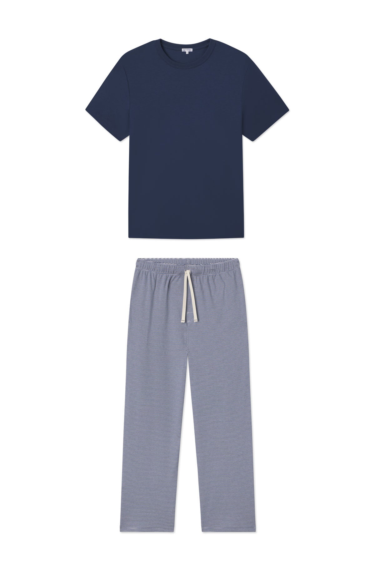 Men's Navy Pima Cotton Sleep Set