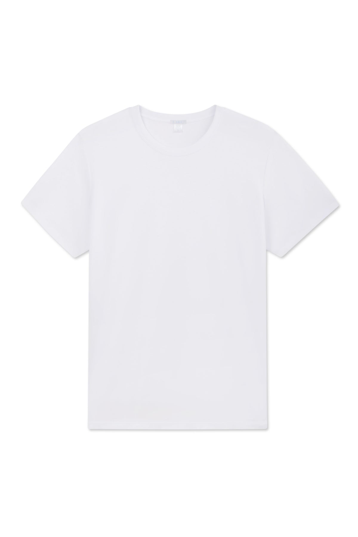 White Pima Cotton Crewneck Tee for Men