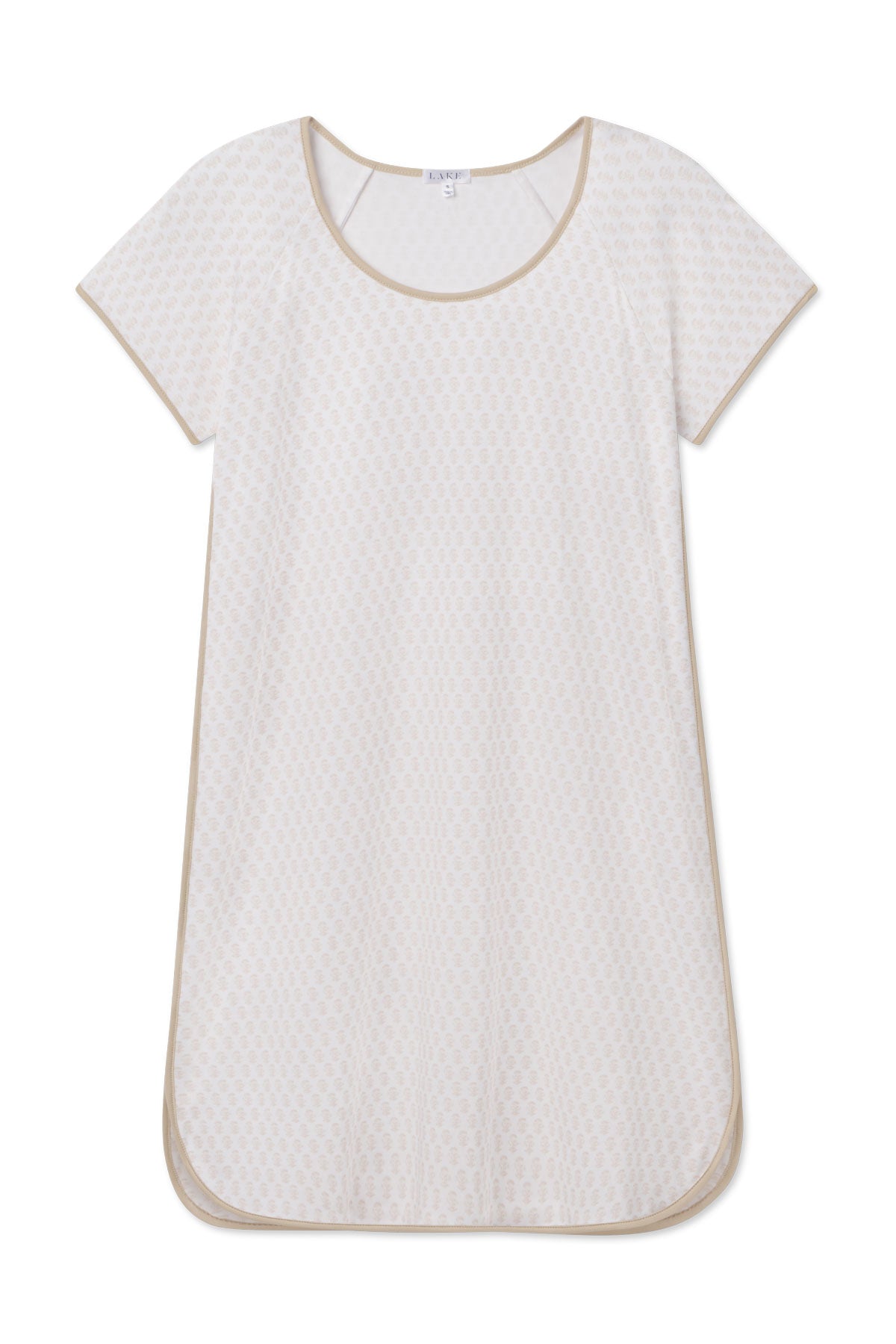 Sandstone Blockprint Pima Cotton Nightgown