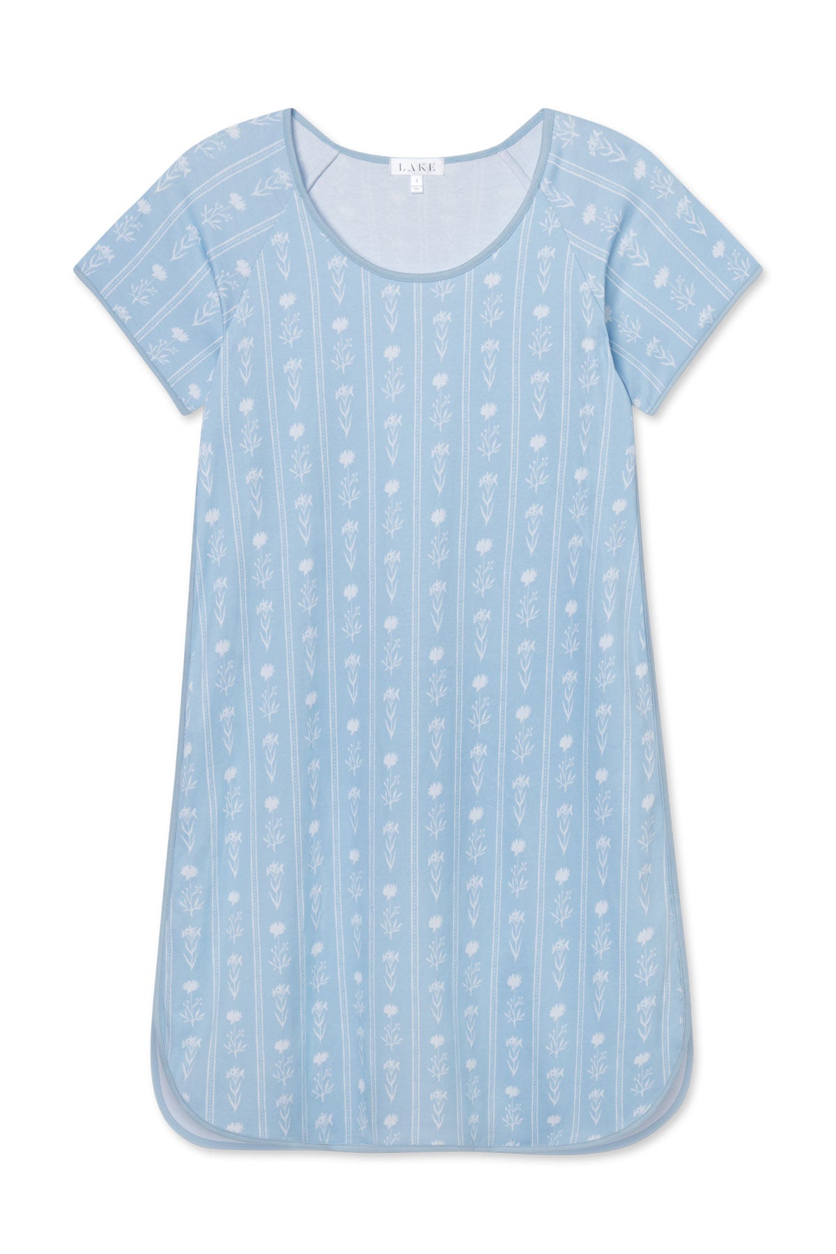 French Blue Watercolor Pima Cotton Nightgown