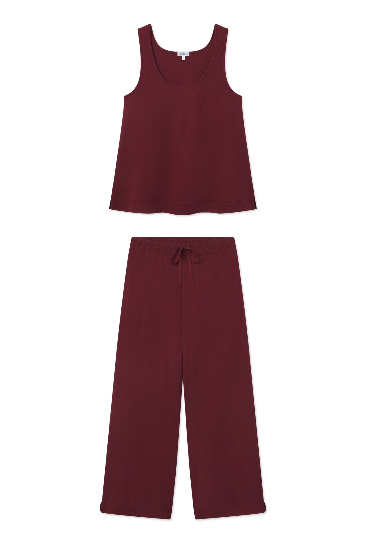 Burgundy Pointelle Pajama Set