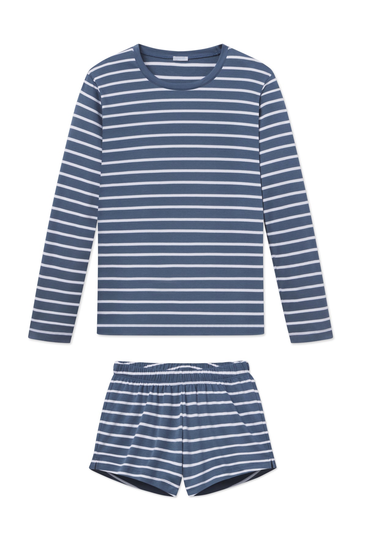 Pima Cotton Striped Crew Set – Long & Short Sleeve