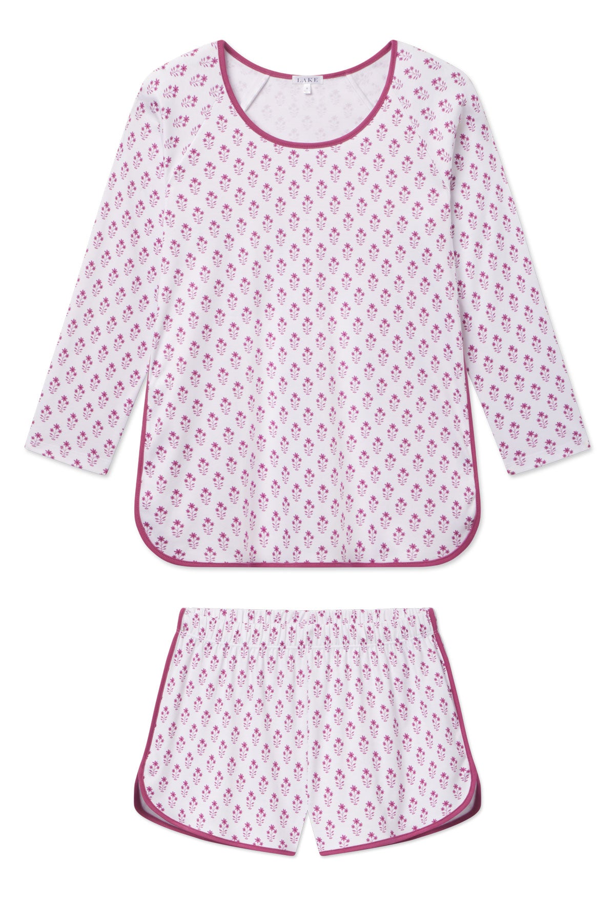 Pima Cotton Long-Short Set - Camellia Floral Print