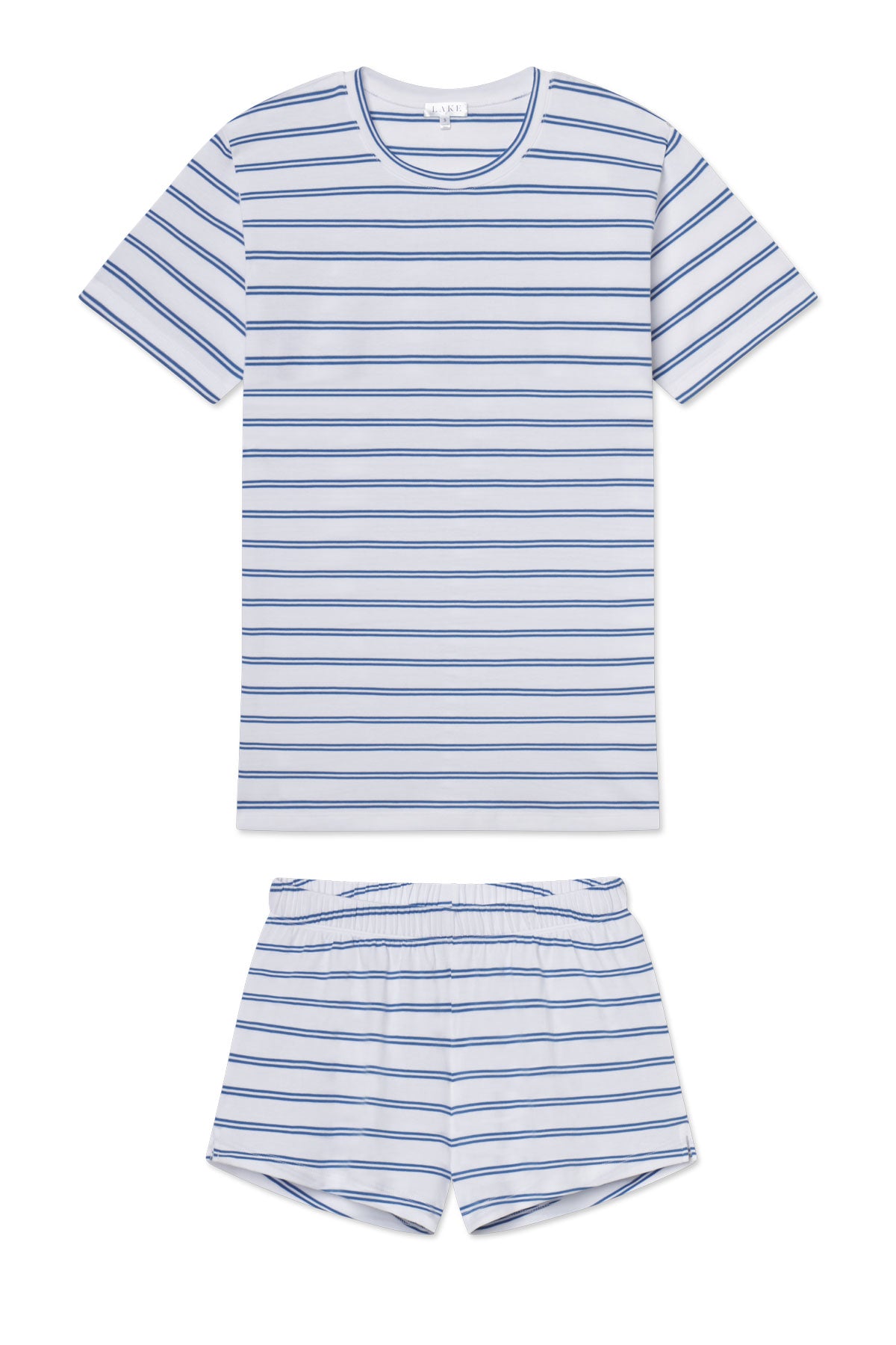 Pima Cotton Seaport Stripe Crew Shorts Set