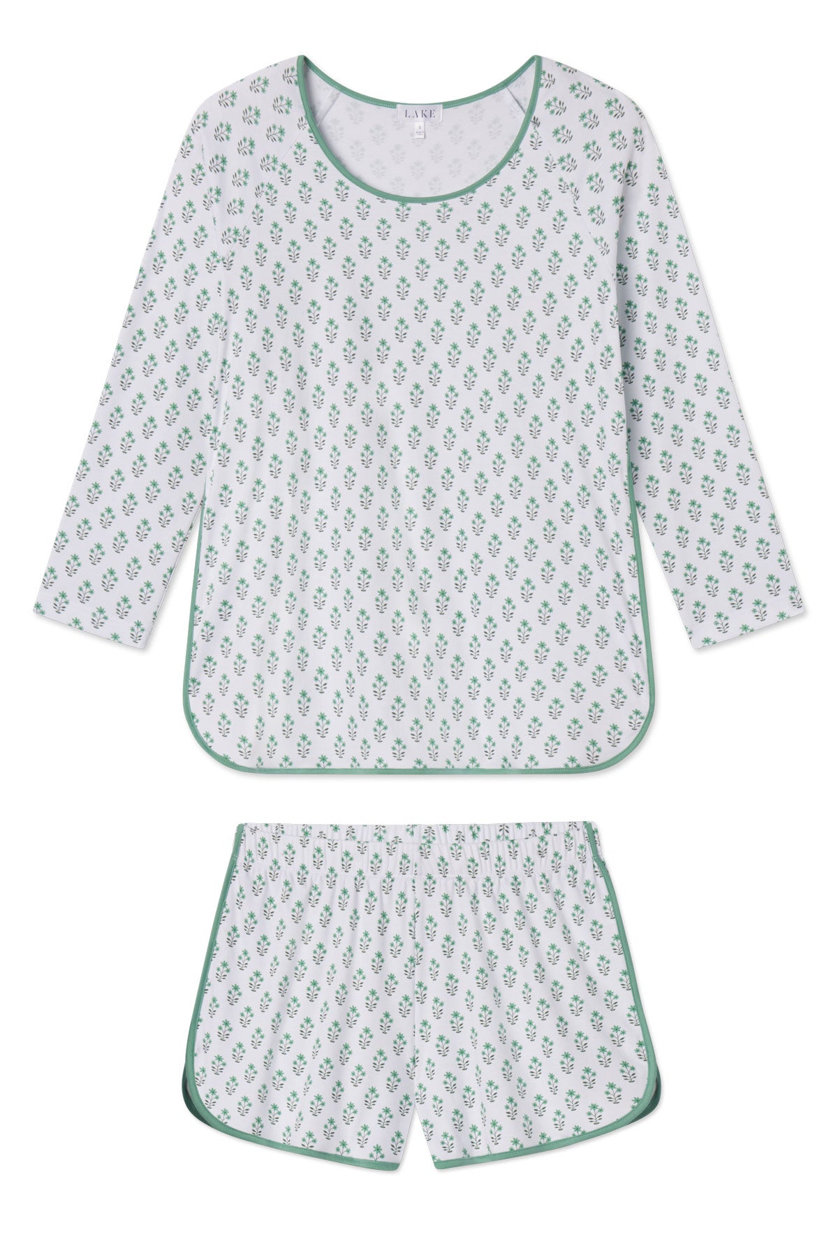 Boxwood Posy Pima Cotton Long-Short Set