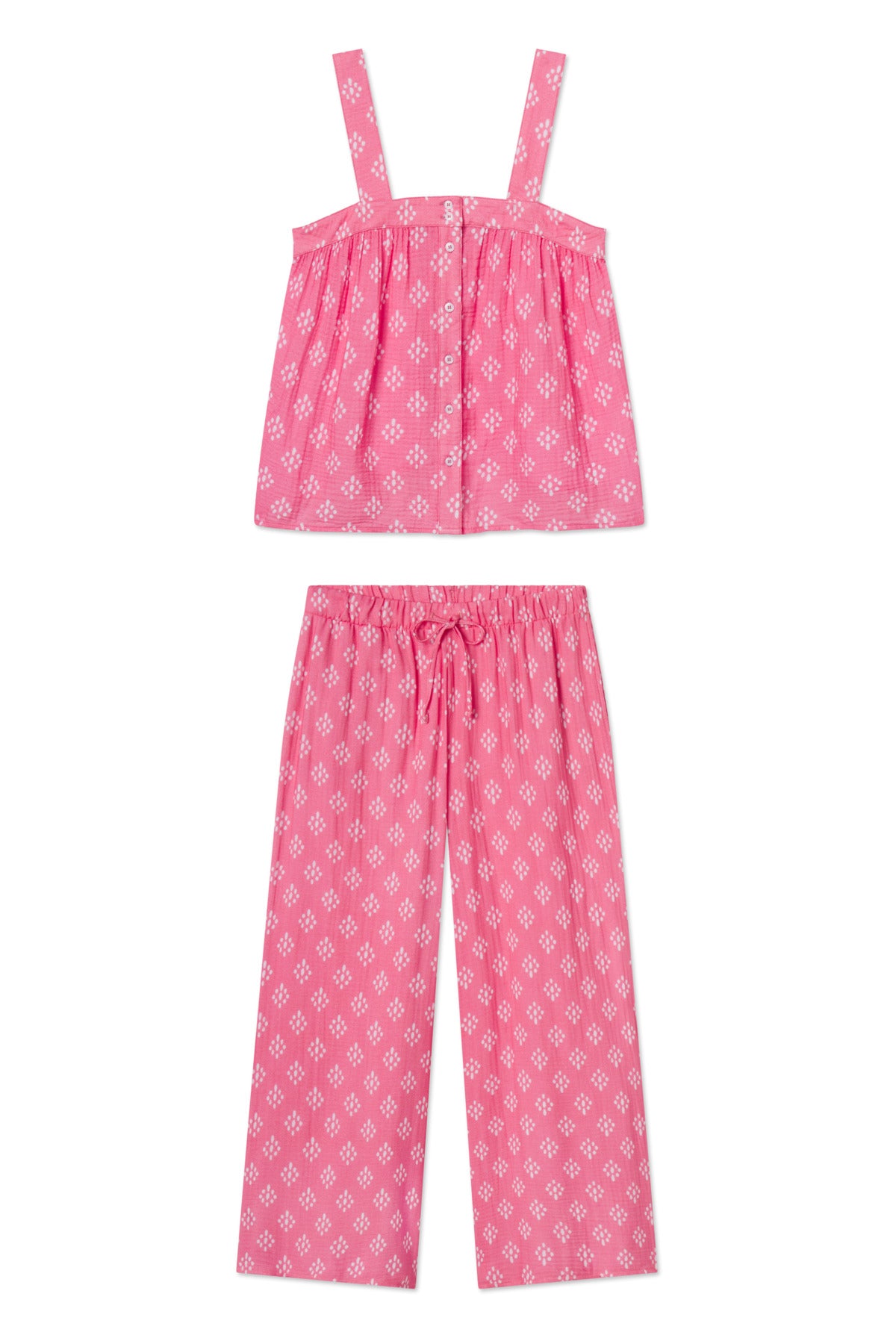 Coral Ikat Hamptons Pants Set