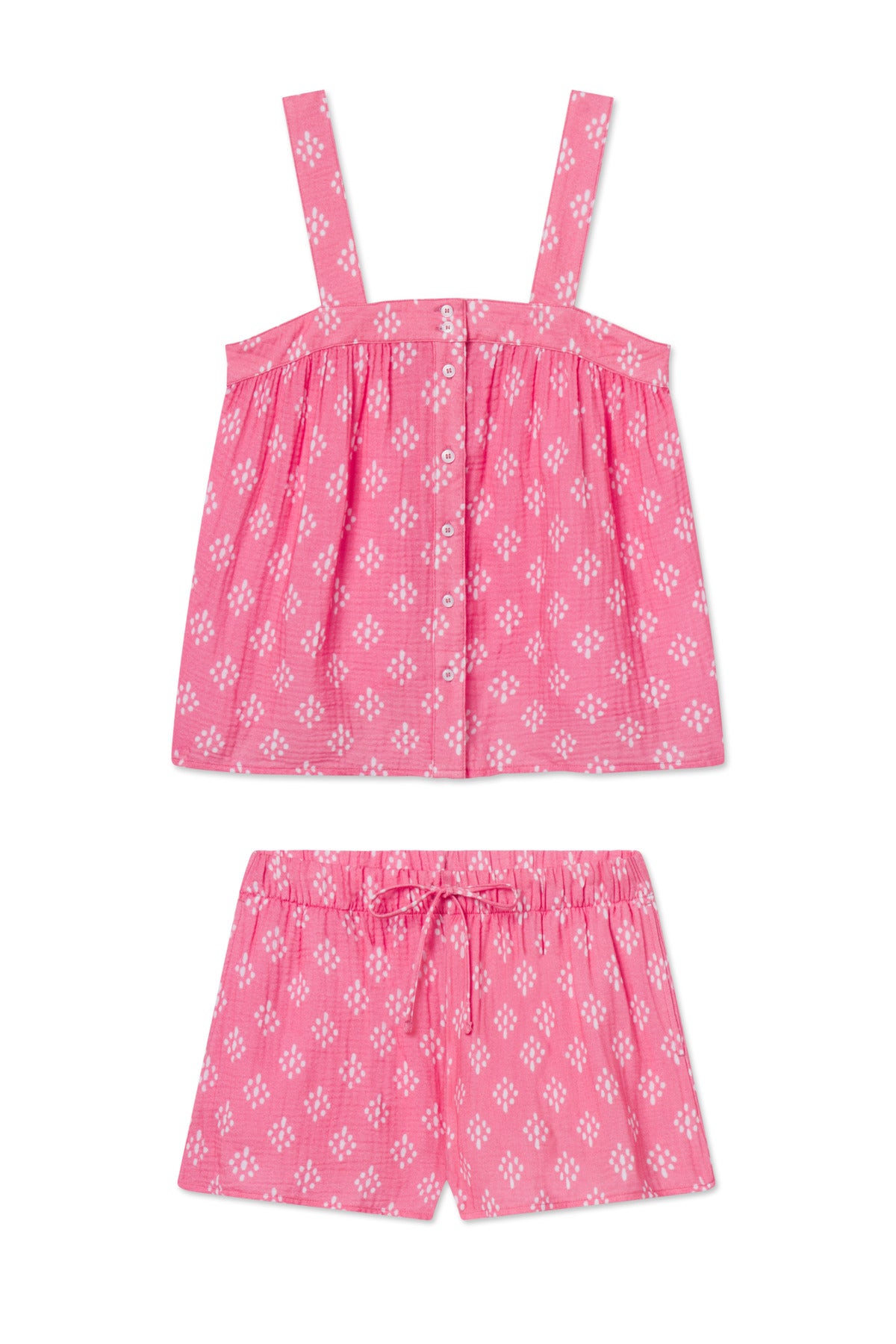 Coral Ikat Hamptons Shorts Set for Summer
