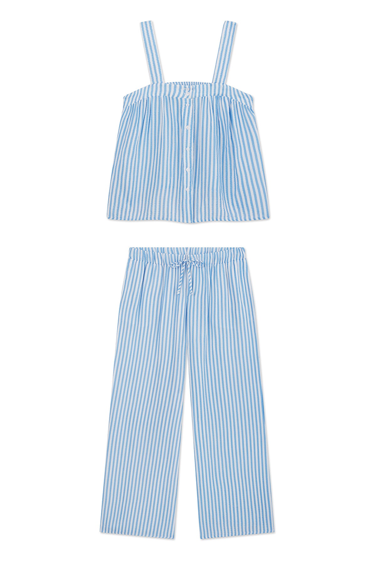 Blue Striped Hamptons Pants Set