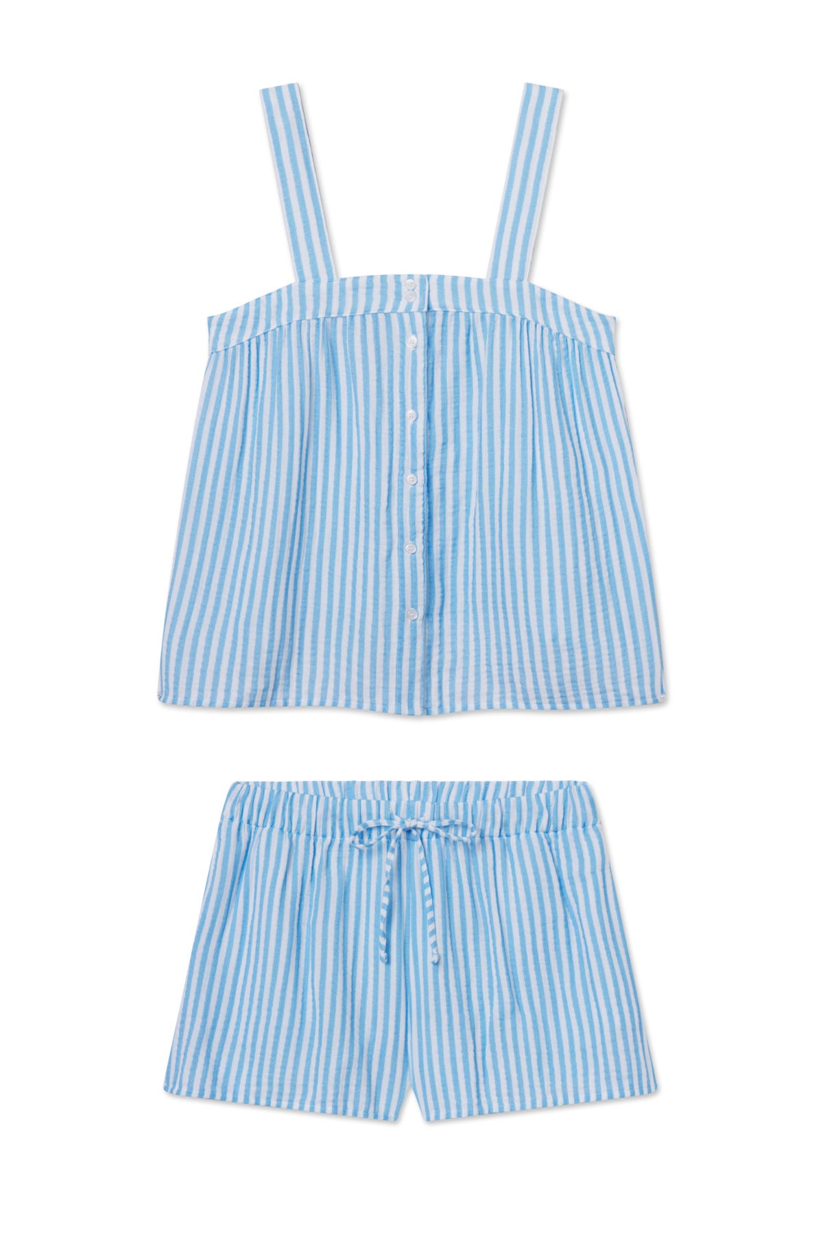 Blue Stripe Hamptons Shorts Set – Casual Comfort