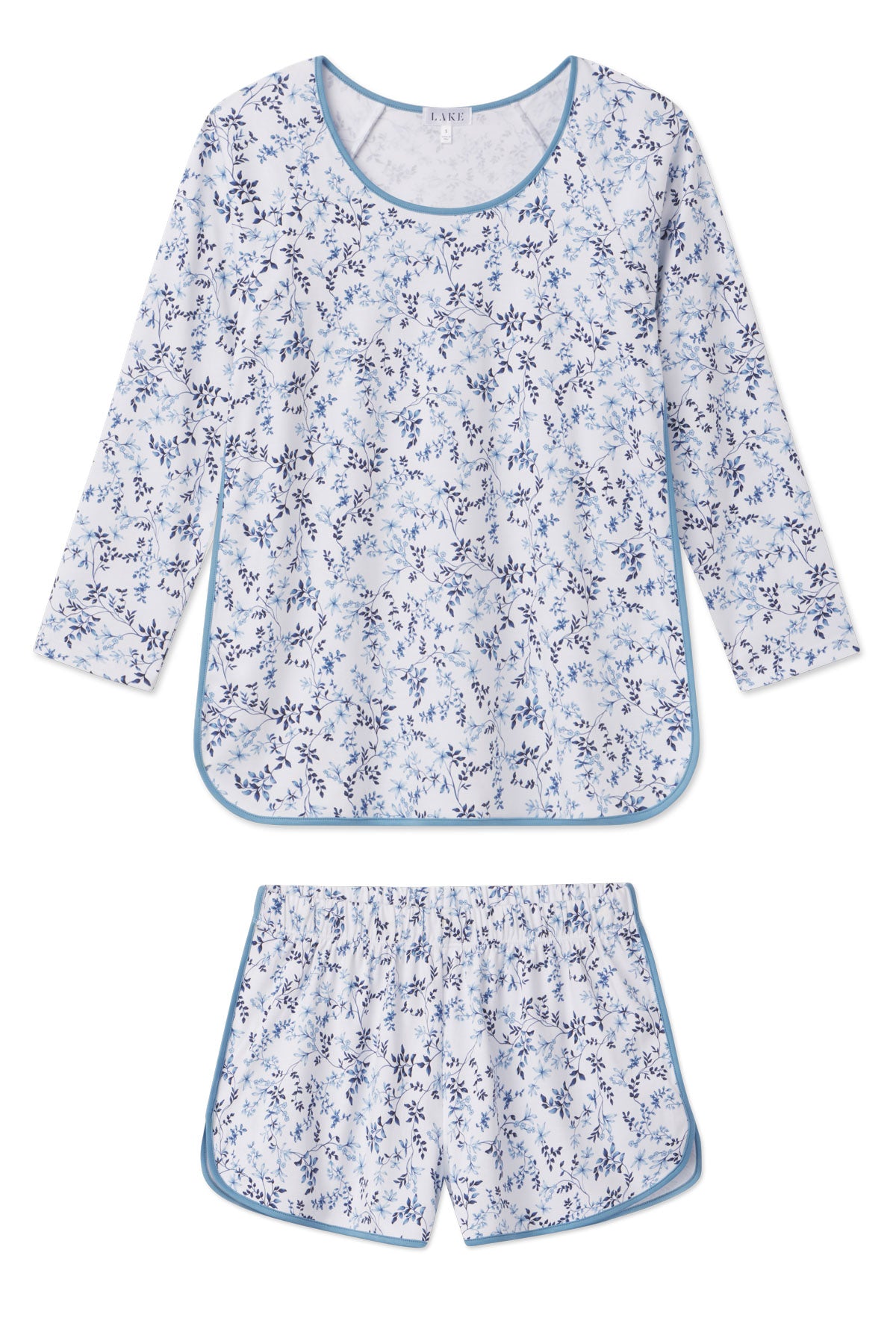 Serene Blue Pima Cotton Long-Short Set