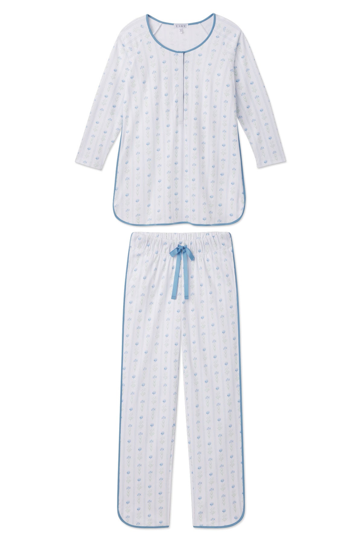 Pima Cotton Maternity Set - Serene Blue Watercolor